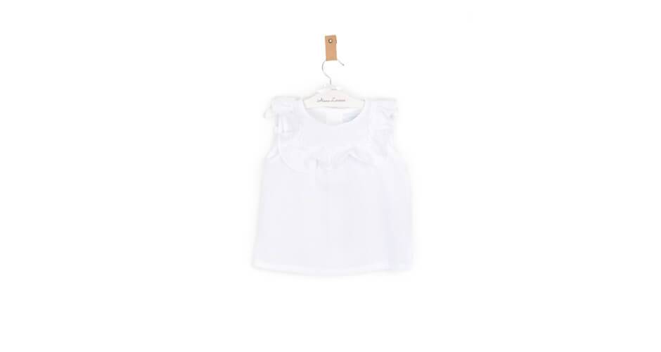 Blusa niña plumeti blanca de Boometi | Aiana Larocca
