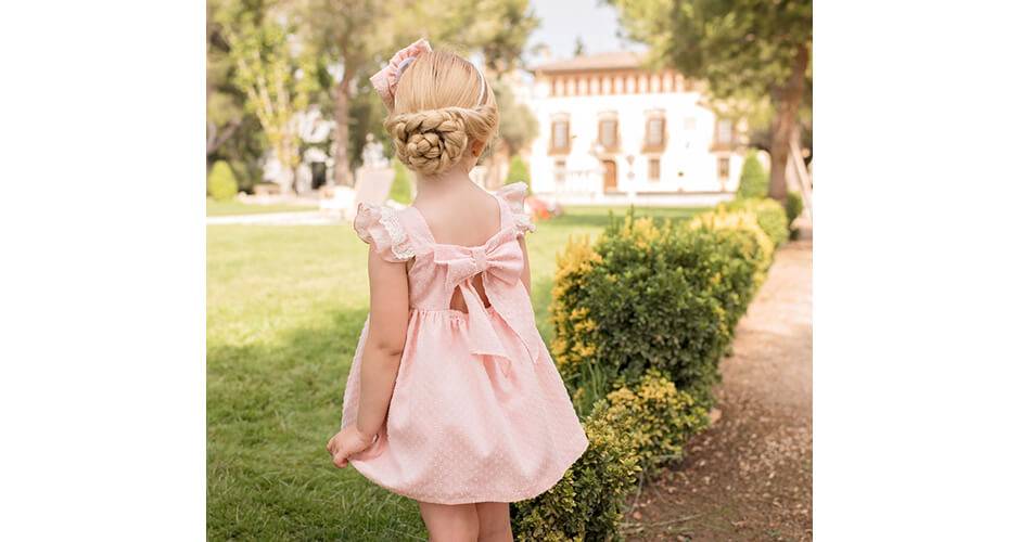 Robe Espagnole Dolce Petit 12 Mois - Robe Bébé Fille Rose - Occasion Très Bon état