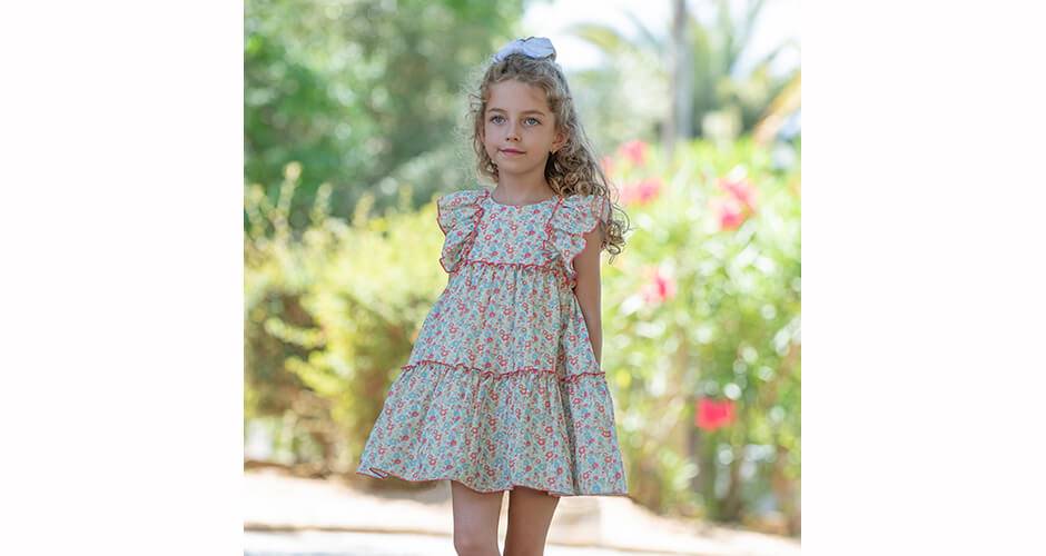 Vestido niña estampado florecitas &amp; Lazada de Nekenia | Aiana Larocca