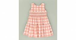 Vestido niña a cuadros rosa &amp; nido de José Varón | Aiana Larocca