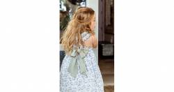 Vestido niña estampado tonos azules y verdes de Marta y Paula | Aiana Larocca