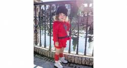 Conjunto niña sudadera y pololo felpa roja de Nekenia | Aiana Larocca