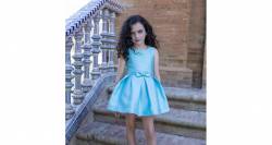 Vestido ceremonia turquesa &amp; escote espalda de Nekenia | Aiana Larocca