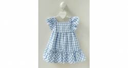 Vestido niña a cuadros azul & espalda abierta de Blanca Valiente | Aiana Larocca Vestido niña a cuadros azul & espalda abierta de Blanca Valiente | Aiana Larocca