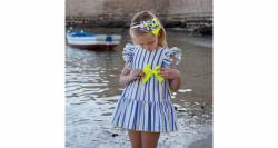 Vestido niña a rayas azul de DBB Collection | Aiana Larocca Vestido niña a rayas azul de DBB Collection | Aiana Larocca