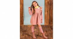 Vestido niña rosa volantes laterales de Vera by Nekenia | Aiana Larocca