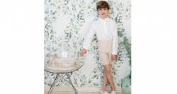 Pantalón niño ceremonia avellana | Aiana Larocca