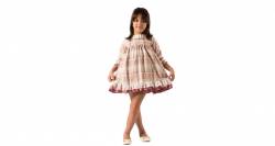 Vestido niña a cuadros rosa & puntilla bordada de Lor Miral | Aiana Larocca Vestido niña a cuadros rosa & puntilla bordada de Lor Miral | Aiana Larocca