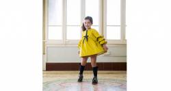 Vestido manga volantes mostaza de Rochy | Aiana Larocca