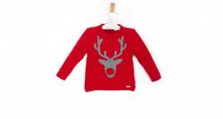 Jersey unisex rojo reno de César Blanco | Aiana Larocca