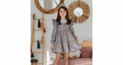 Vestido Cuadros Classic con volantes de Mon Petit Bonbón | Aiana Larocca