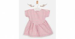Vestido niña vichy rosa manga corta de Cocote | Aiana Larocca