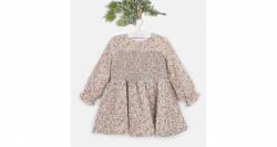 Vestido niña estampado flores rosa y verde de Coco Acqua | Aiana Larocca