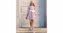 Vestido niña villela floral lazada crudo  | Aiana Larocca
