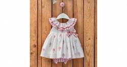 Jesusito niña estampado balloon & vichy rosa de Valentina Bebés | Aiana Larocca Jesusito niña estampado balloon & vichy rosa de Valentina Bebés | Aiana Larocca